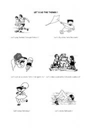 English Worksheet: Activities