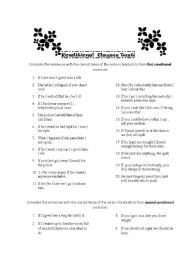 English Worksheet: conditional test