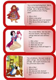 English Worksheet: mini comprehensions - fairy tales