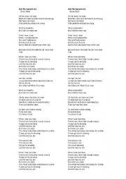 English worksheet: Song Just the Way You Are