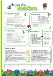 English Worksheet: Questions - theme: plants