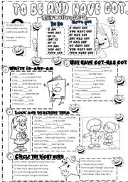 English Worksheet: to be and have got