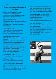 English Worksheet: Dancing in the Dark - Bruce Springsteen