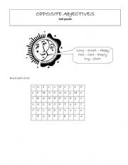 English Worksheet: opposite adjectives