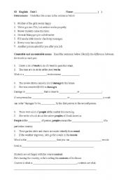 English worksheet: Determiners