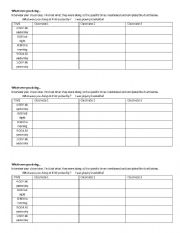 English worksheet: find someone who (past continuous)