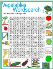 Vegetables Wordsearch