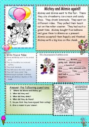 English Worksheet: Mickey and Minnie again!!