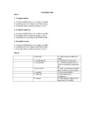 English worksheet: Should Wild Animals Be Kept As Pets Vocabulary Quiz