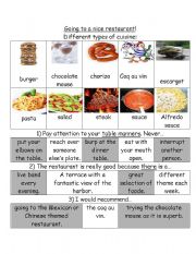 English worksheet: foods of the world