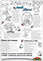 English Worksheet: My friends