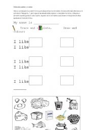 English worksheet: I LIKE