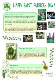 HAPPY  SAINT  PATRICKs  DAY  ( 2 pages )