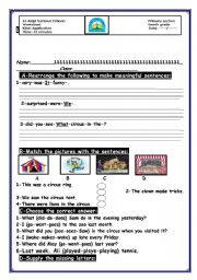 English worksheet: past simple