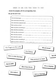 English Worksheet: To be