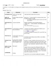 English Worksheet: Lesson Plan - Using numbers everyday