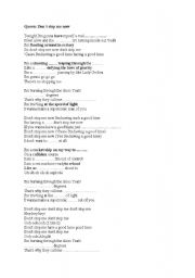 English worksheet: Queen song: Don`t stop me now
