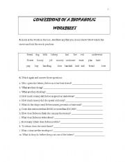 Confessions of a Shopaholic Worksheet 2