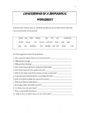 English Worksheet: Confessions of a Shopaholic Worksheet 2