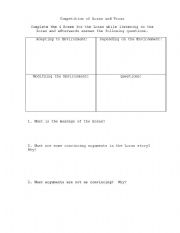 English worksheet: Lorax v. Truax Study Guide