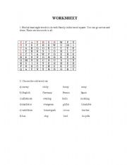 English worksheet: family members