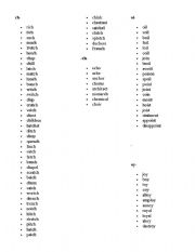 English Worksheet: ch or oi