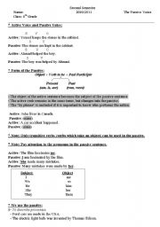 English Worksheet: Present and Past Passive