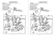 English Worksheet: Coloring activity