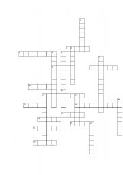 English Worksheet: Film Language Crossword