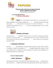 English worksheet: POPCORN