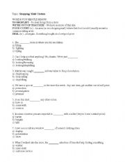 English Worksheet: Shopping for Clothes
