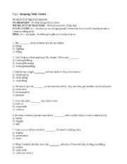 English worksheet: Shopping for Clothes