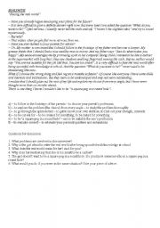 English worksheet: DiALOGUE, career choice