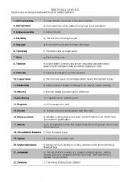 English Worksheet: Vocabularymatching- The World of Work