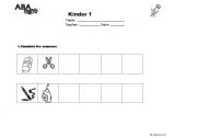 English Worksheet: school objects