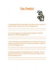 English Worksheet: Prediction