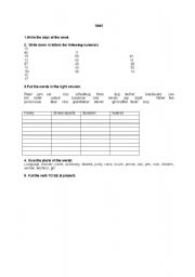 English Worksheet: Test days of the week numerals