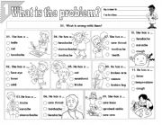 English Worksheet: What is the problem? _ 01
