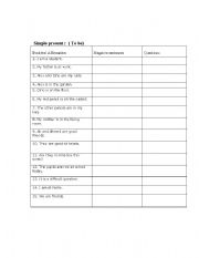 English worksheet: Simple present