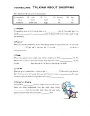 English Worksheet: Shopping Clothes