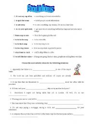 English Worksheet: Food idioms