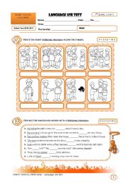 Language Use Test - Personal pronouns, verb to be, simple present