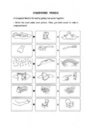 English Worksheet: Compound words