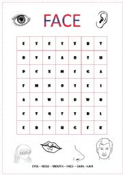 English Worksheet: FACE Crossword