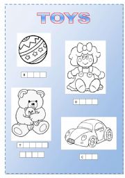 English Worksheet: Toys