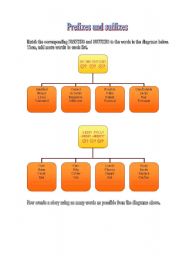 English Worksheet: Prefixes and suffixes