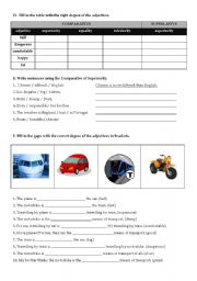 English Worksheet: Shopping (part III- adjective degrees and writing a dialogue)