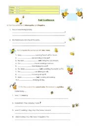 English Worksheet: Past Continuous