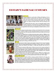 English Worksheet: Britains National Costumes