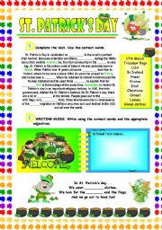 English Worksheet: ST. PATRICKS DAY Worksheet.